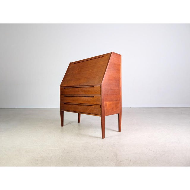 Mid-Century Modern Mid-Century Danish Teak Secretary by Nils Jonsson for HJN Mobler For Sale - Image 3 of 15