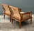 Wood Vintage Baker Cane Panel Lounge Chairs - A Pair For Sale - Image 7 of 12