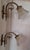 Antique German Wall Lamps with Brass Frame and Glass Shade, 1890s, Set of 2 For Sale - Image 4 of 10