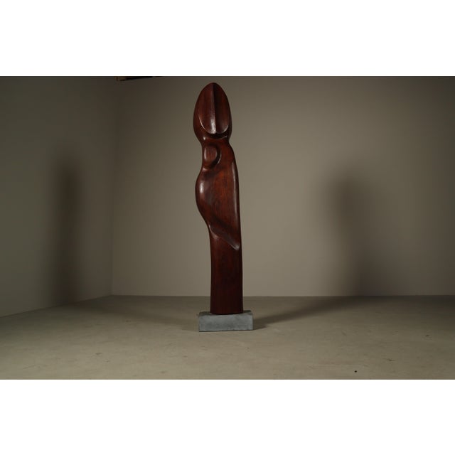Begga d'Haese, Large Sculpture, 1985, Afzelia Wood For Sale - Image 13 of 16
