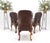Brown Leather Chesterfield Backs & Seat Carved Walnut Armchairs Fireside Chairs For Sale - Image 9 of 13