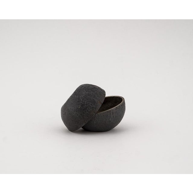 A striking pair of sculptural brass bowls from the 1960s, exemplifying the bold aesthetic of Organic Brutalism....