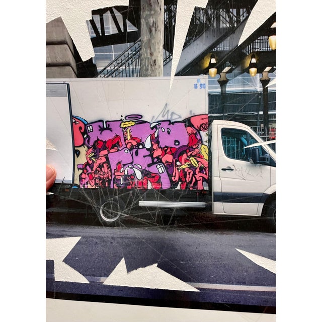 K-Narf, K-Narf Color Photo Graffiti, Adhesive Tape Altered Street Art Photograph Collage For Sale In Miami - Image 6 of 9