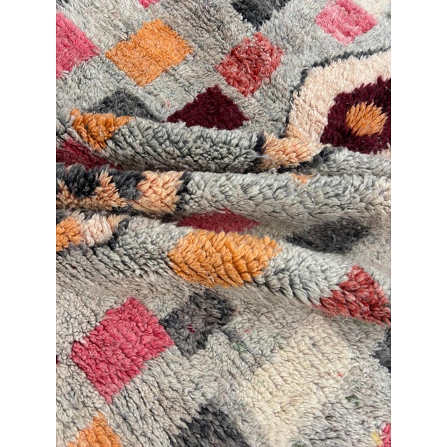 Textile Ndmade Moroccan Boujad Wool Rug For Sale - Image 7 of 10