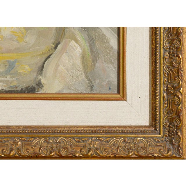 Colourist Still Life of Jug and Vase, 1950s, Oil on Canvas For Sale - Image 4 of 5