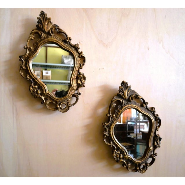 Small Mirrors with Carved Frames, 1930s, Set of 2 For Sale - Image 14 of 18