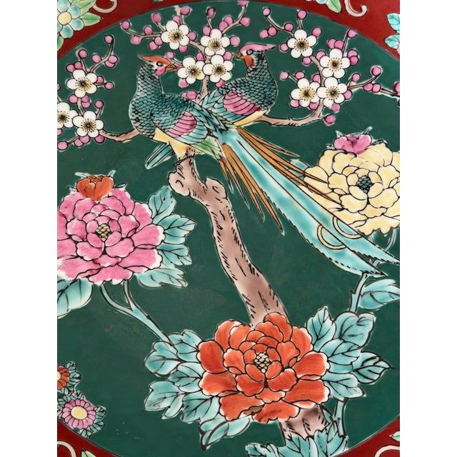 Japanese Japanese Gold Imari Porcelain Charger Plates Set 14" & 18" Phoenix and Peony For Sale - Image 3 of 8
