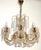 Antique Brass and Lead Crystal 7-Light Chandelier from Preico, 1980s For Sale - Image 9 of 9