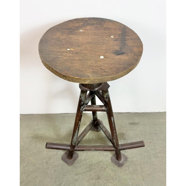 Mid-Century Modern Industrial Workshop Stool, 1960s For Sale - Image 3 of 18