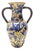 Vintage Handmade Yellow and Blue Glazed Ceramic Amphora Vase by Zulimo Aretini, Italy, 1950s For Sale