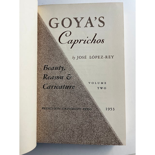 1953 Goya's Los Caprichos: Beauty, Reason, and Caricature by Jose Lopez-Rey. Volume 2. Princeton University Press....