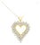 14K Yellow Gold .925 Sterling Silver 4 cttw Round-cut Diamond Cluster Heart Pendant Necklace (K-L Color, I1-I2 Clarity) For Sale