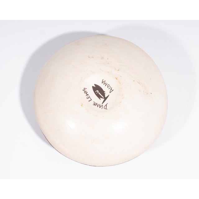 Orange Signed Acoma Native America Seed Pot With Bug Design by Diane Lewis For Sale - Image 8 of 8