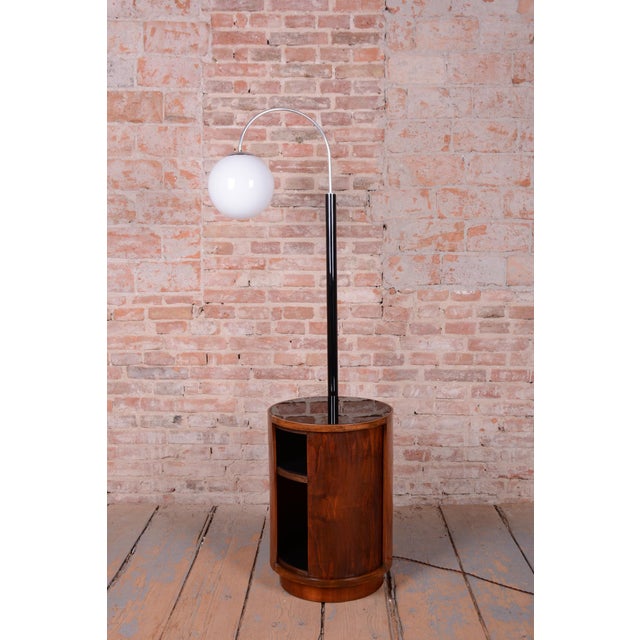 Art Deco Floor Lamp in Walnut by J. Halabala for Up Závody, 1920s For Sale - Image 11 of 16