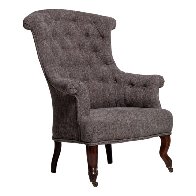 Napoleon III Upholstered Armchair, Second Empire Style, France, Circa 1880 For Sale