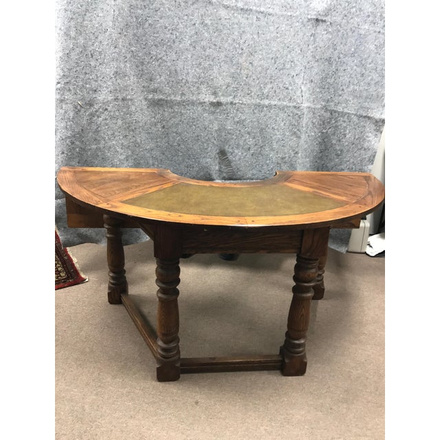 Vintage Oak Half Circle Desk Chairish