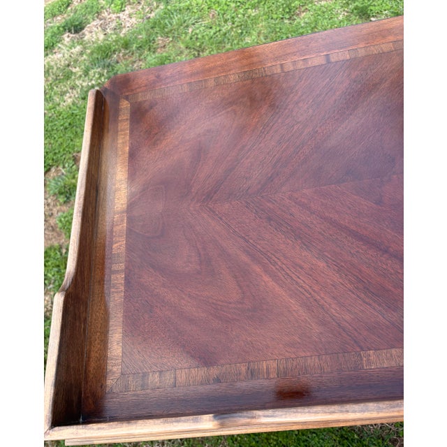 Vintage Lane Altavista Chinese Chippendale Mahogany Writing Desk Table For Sale - Image 12 of 12