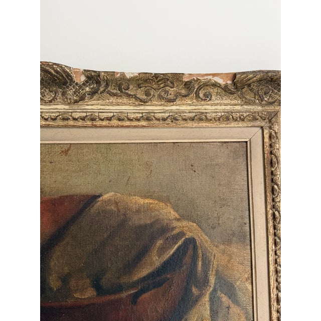 Textile Early 20th Century Still Life With Earthenware and Linen, Attributed to Kief Vukovic, Oil on Canvas For Sale - Image 7 of 8