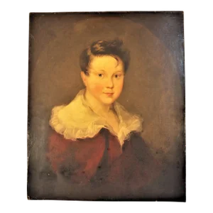 Antique English Oil Painting of a Young Boy 1880