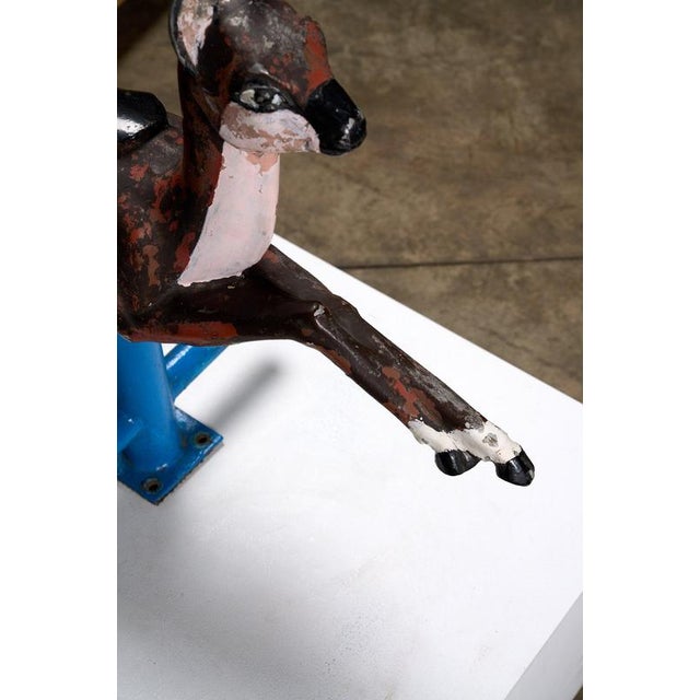 1960s Mid-Century Playground Carousel Deer Sculpture with Patina, 1960s For Sale - Image 5 of 6