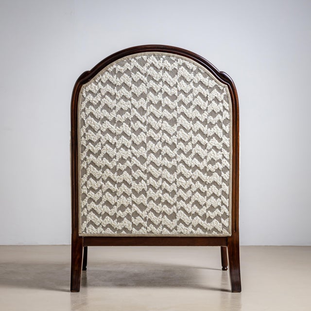 Early-20th Century Pair of Art Deco Armchairs, France For Sale - Image 9 of 12