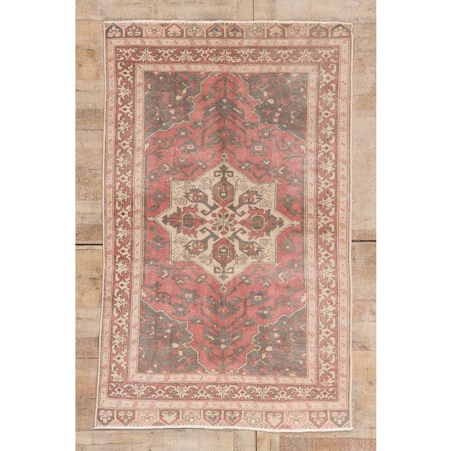 Vintage Turkish Oushak Rug, 03'10 X 06'01 For Sale - Image 10 of 10