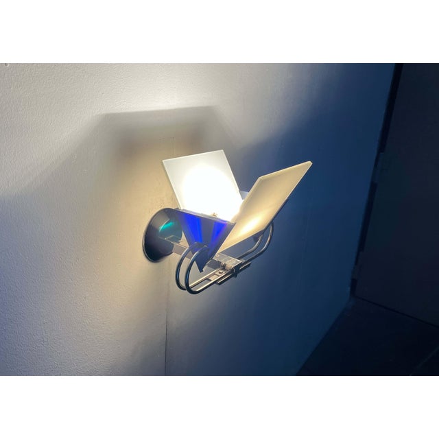 Postmodern Italian Model Murana Sconces by Perry A. King and S. Miranda for Arteluce, 1980s, Set of 2 For Sale - Image 17 of 18