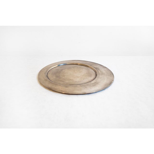 Gio Ponti Silver-Plated Metal Forms Series Plate by Gio Ponti for Cleto Munari, 1970s For Sale - Image 4 of 4
