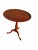 1970s Walnut Pie Crust Side Table Georgian Style Tripod Pedestal For Sale - Image 4 of 18