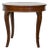 Italian Walnut Table with Round Quarter Veneer Top and Cabriole Legs For Sale