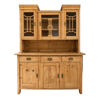 Art Nouveau Kitchen Cupboard in Wood For Sale