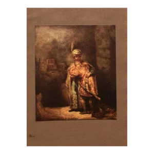 1905 After Rembrandt "Reconciliation Between David and Absalom", First Edition Full-Color Print by Mortimer Menpes