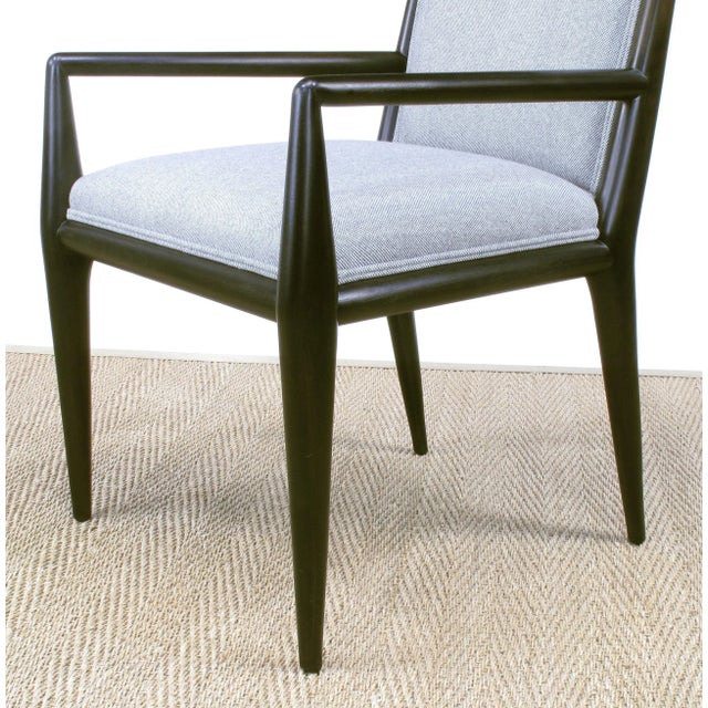Gray T.H. Robsjohn-Gibbings Sleek Lined Armchairs for Widdicomb - a Pair For Sale - Image 8 of 10