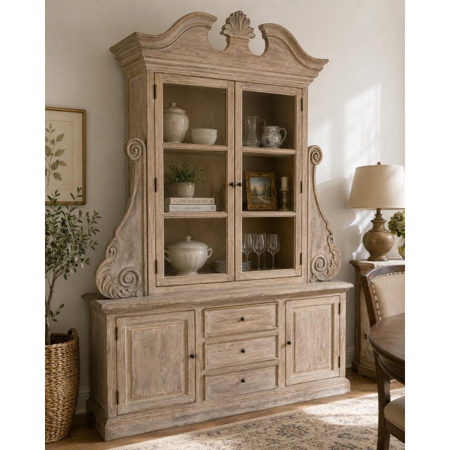 Bring timeless European-inspired elegance to your home with this authentic Sarreid Ltd. Vissy Cabinet & Bookshelf (Model...