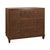 Contemporary Matthew Izzo Home Pascal Provincial Brown Oak Three Drawer Chest With Brass Accents For Sale - Image 3 of 9