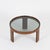 Italian Round Coffee Table in Walnut with Smoked Glass Top from Molteni, 1960s For Sale - Image 10 of 14