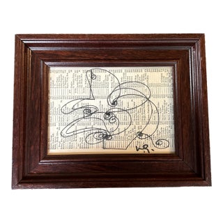 Contemporary Abstract Marker Drawing by Wayne Cunningham For Sale