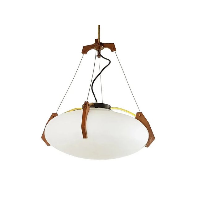 This beautiful and rare pendant was produced in Italy in the late 1950s. Its design and its high quality resembles the...