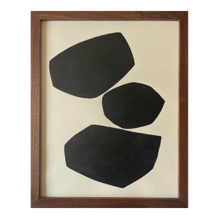2026 "Il Tizzone No. 1" Abstract Minimalist Painting on Paper by Artist r.k. Red For Sale