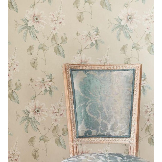 Passiflora Wallpaper - Blue - Sample | Chairish