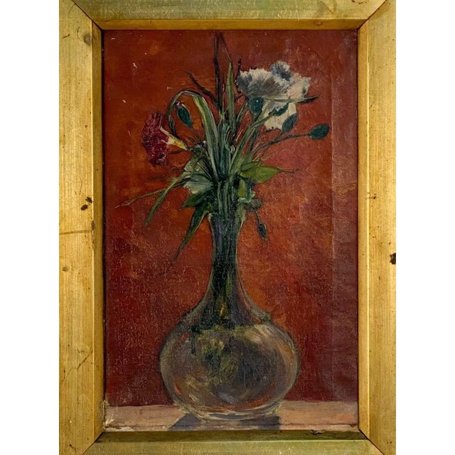 A richly painted still life of flowers, circa 1950.
