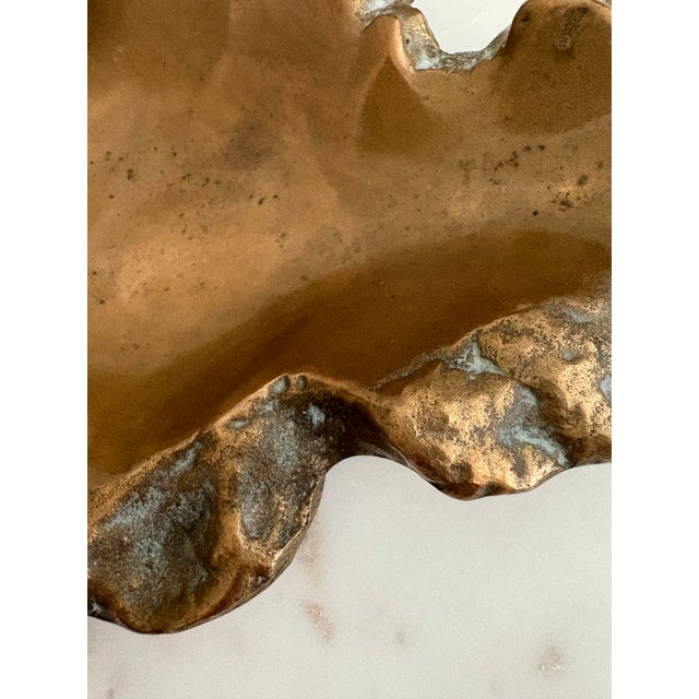 Rare Brutalist Cast Bronze Vide-Poche Ash Tray by Michel Jaubert For Sale - Image 4 of 7