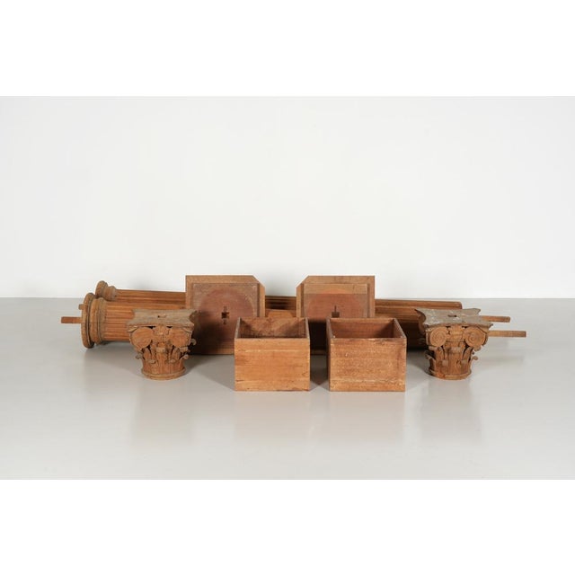 Wood Antique Corinthian Columns, 1700s, Set of 2 For Sale - Image 7 of 12