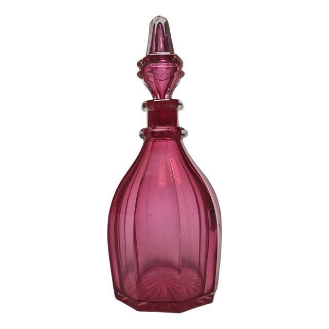 Biedermeier Rubin Carafe, Former Austrio-Hungarian Empire, 1890s For Sale