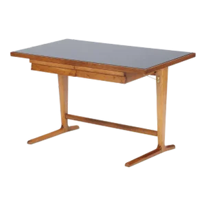 1960s Vintage Italian Architect's Oak Table