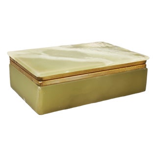 Italian Green Box in Onyx, 1960s For Sale