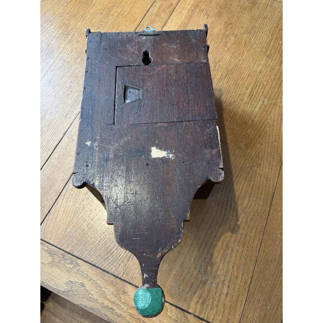 Mahogany Hooded Wall Clock, 18th Century For Sale - Image 11 of 12