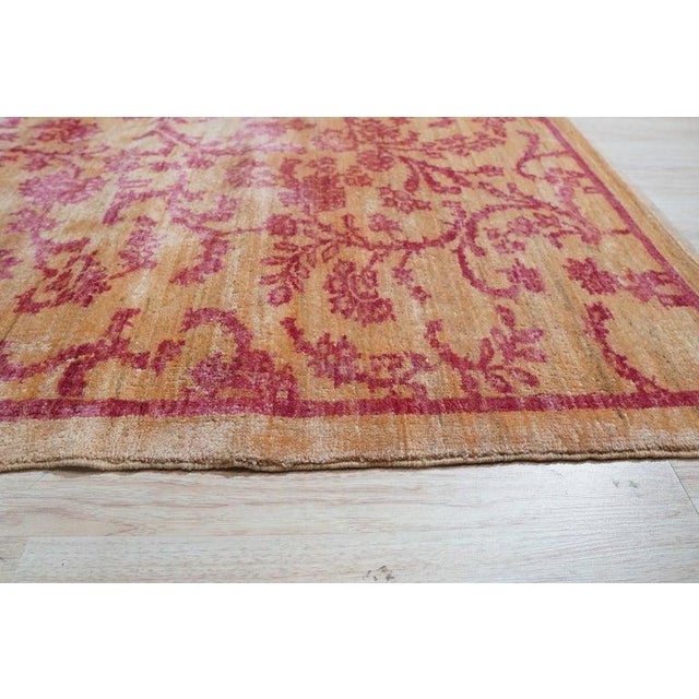 Contemporary 8x10 Red Hand-Knotted Wool Floral Tapestry Classic Traditional Modern Carpet Rug For Sale - Image 3 of 6
