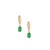 Metal Natural Emerald Diamond Earrings 14k Yellow Gold 1.09 TCW Certified For Sale - Image 7 of 13