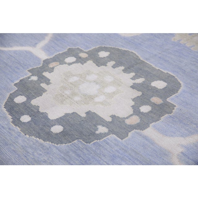 Modern Handmade Turkish Oushak Rug 12'8"x17'7" For Sale In Houston - Image 6 of 7